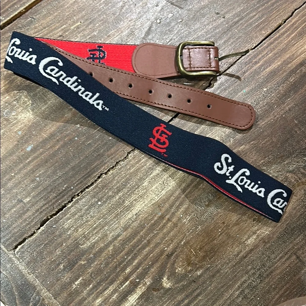 St. Louis Cardinals Women's Team Logo Belt - Navy and Red